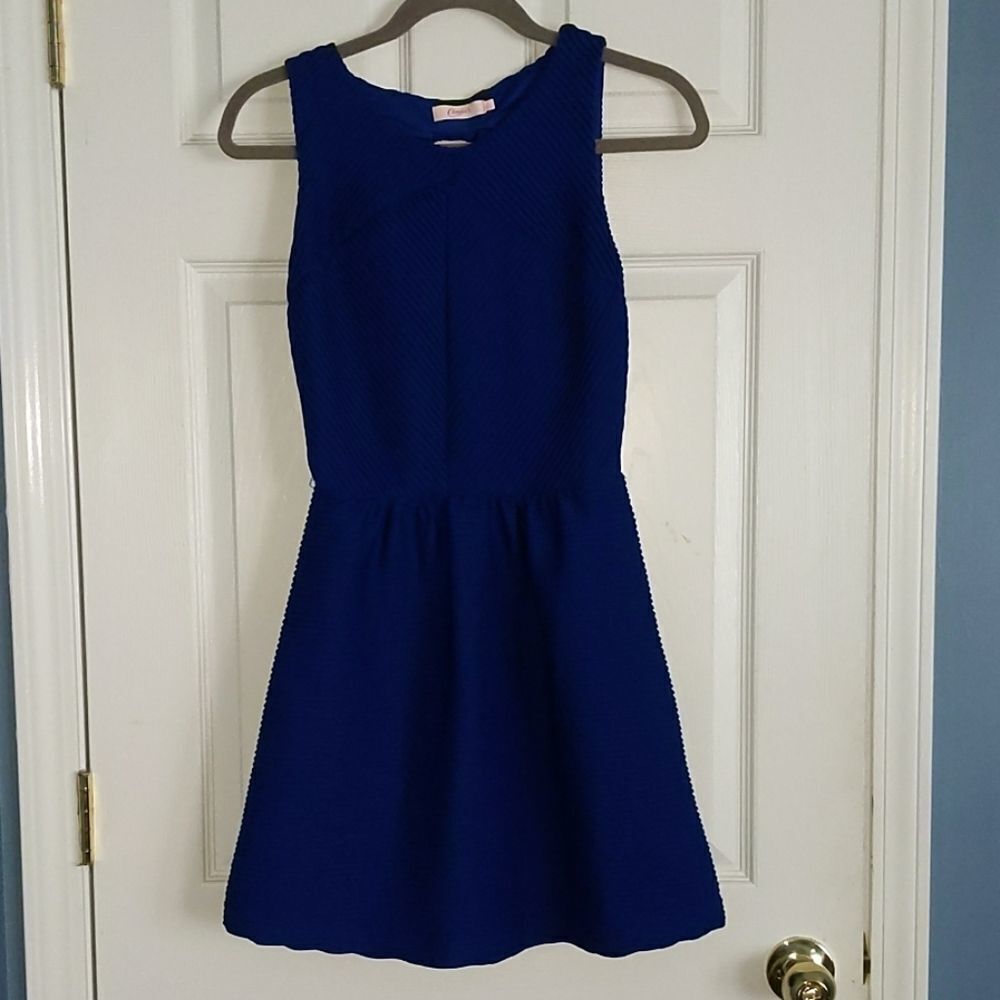 Candie's royal blue dress with bow in back Sz S